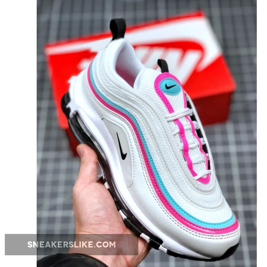 Nike Air Max 97 White Black Pink For Women 'nike air max 97 black pink white'