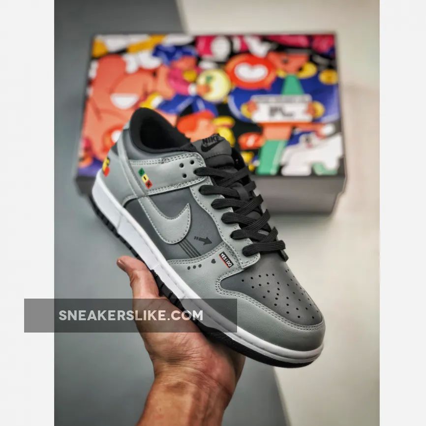 Custom Nike Dunk Low Drak Grey Black Online
