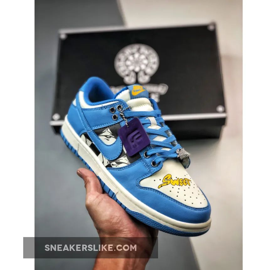 Custom Nike Dunk Low Sail/Coast/University Gold New Releases