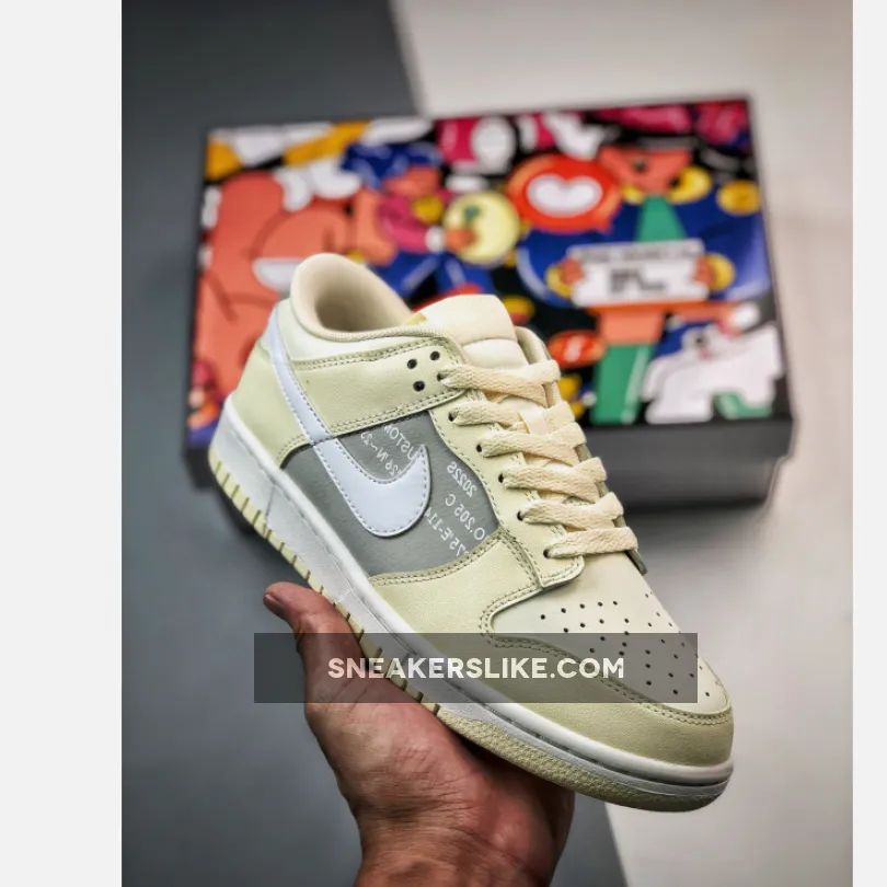Custom Nike Dunk Low Coconut Milk Grey Online