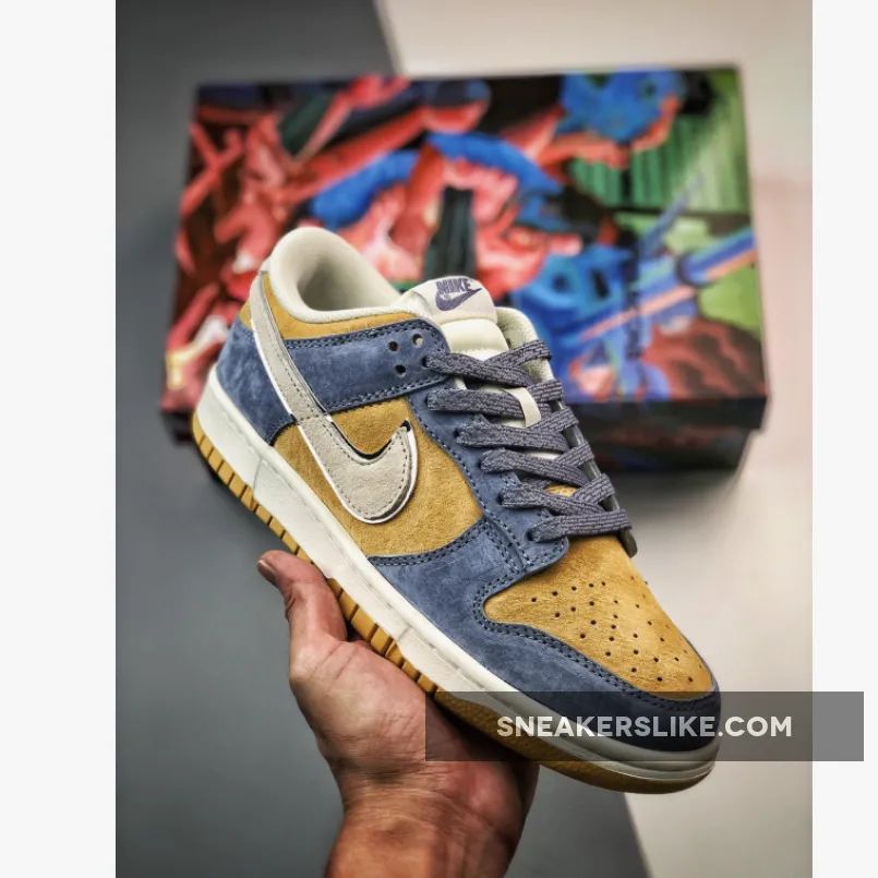 Custom Nike Dunk Low Blue Brown 1666254464 Restock
