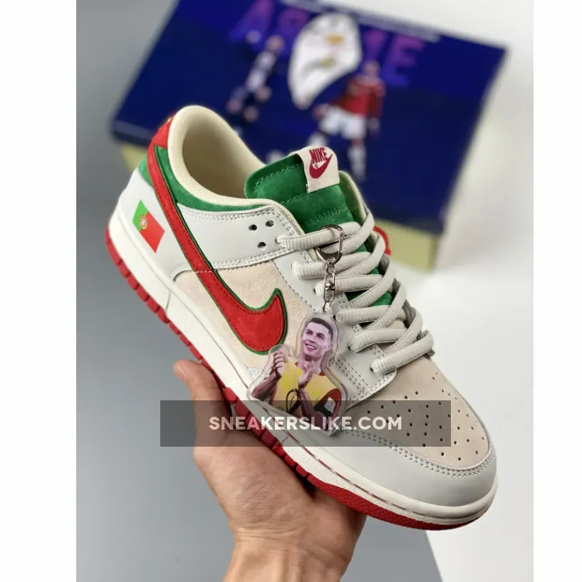 Custom Nike Dunk Low ‘Portugal’ White Grenn Red 1672819674 Online