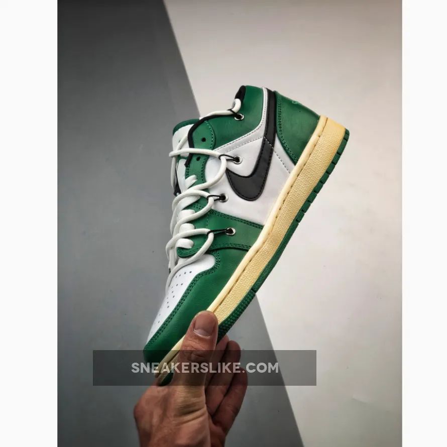Custom Air Jordan 1 Low Pine Green White 'aj 1 low pine green'