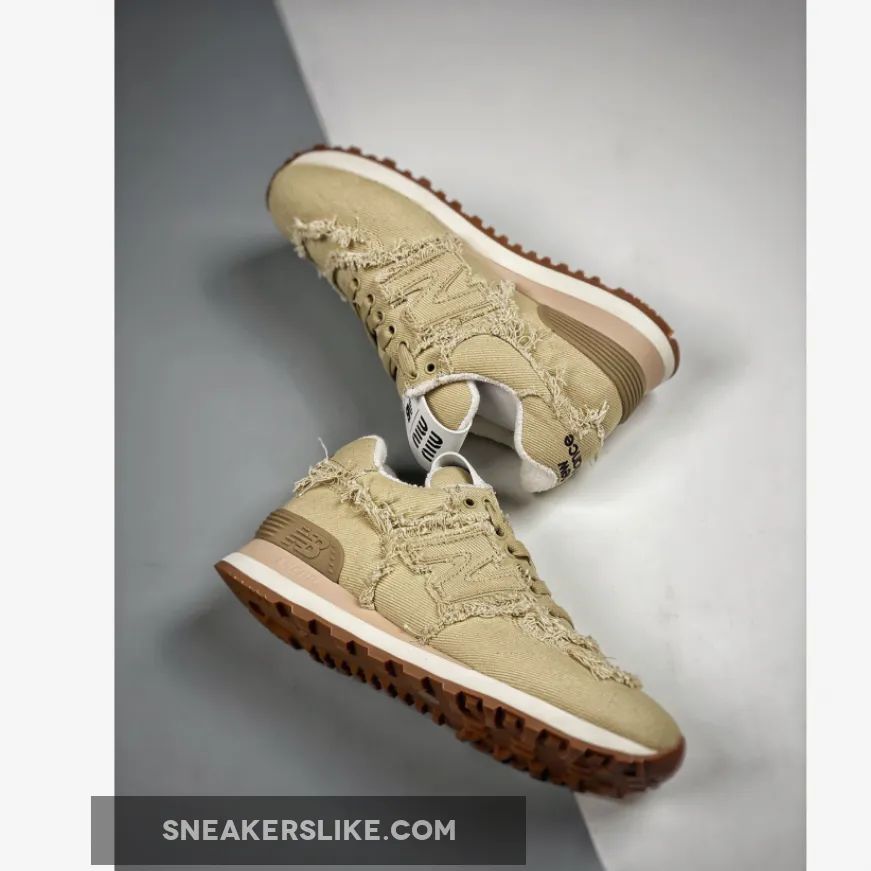 Miu Miu x New Balance 574 Denim Beige 'new balance 574 with jeans'