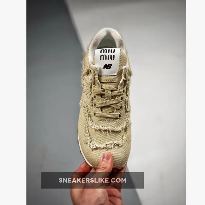 Miu Miu x New Balance 574 Denim Beige 'new balance 574 with jeans'
