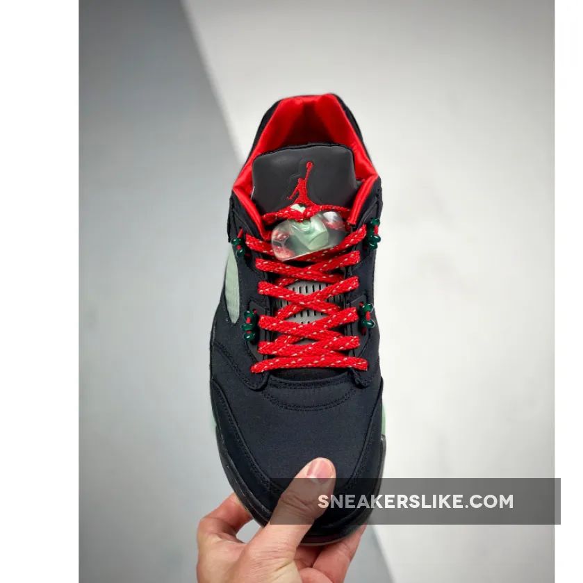 Clot x Air Jordan 5 Low Black Red Silver 'jordan 5 low black and red'
