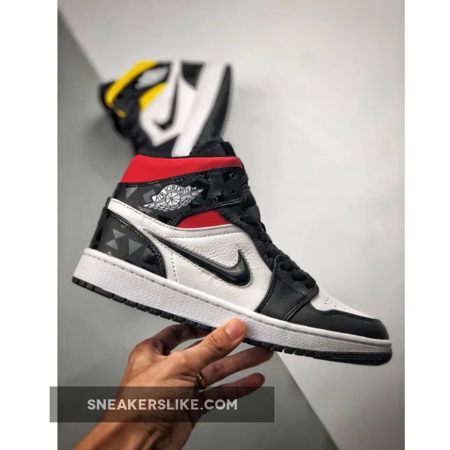 Air Jordan 1 Mid 'Quai 54' Black/White-Multi-Color New Releases