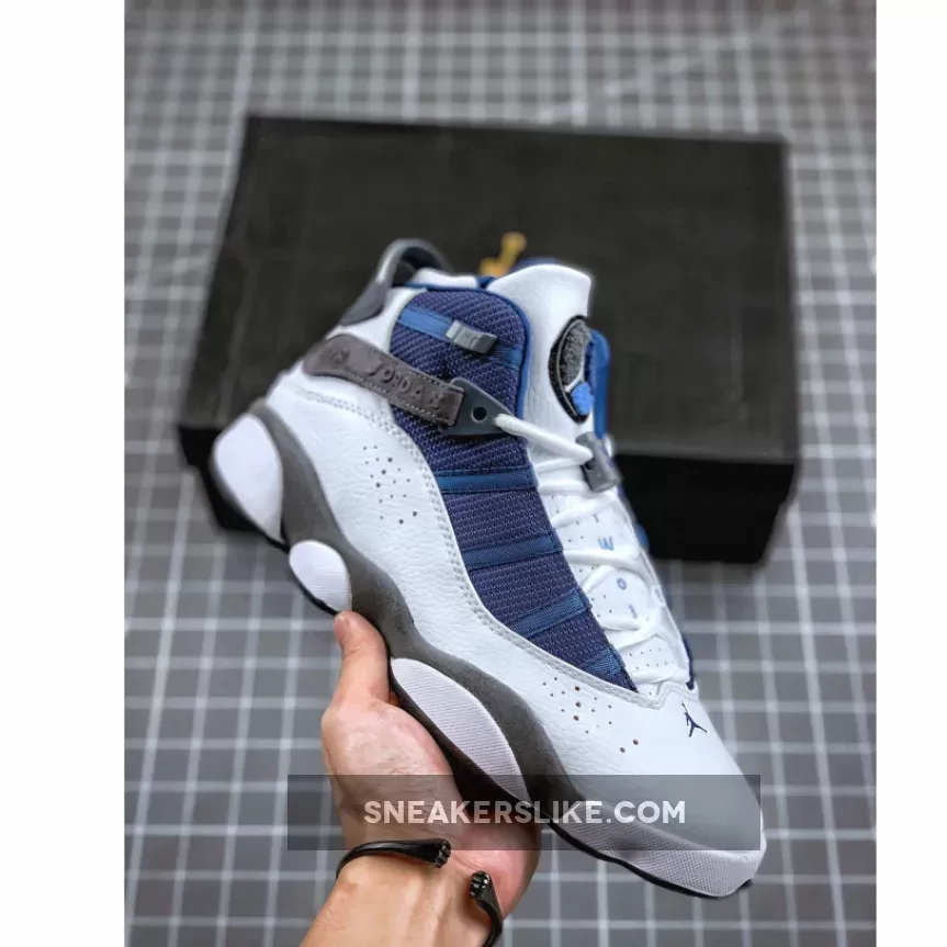 Jordan 6 Rings White/French Blue–Flint Grey–University Jordan 6 Rings Flint
