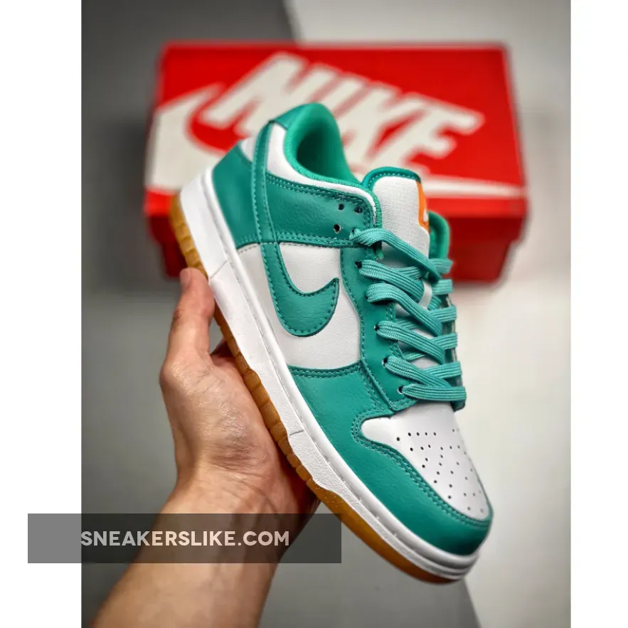 Nike Dunk Low Turquoise Green DV2190-100 Green Orange Dunks