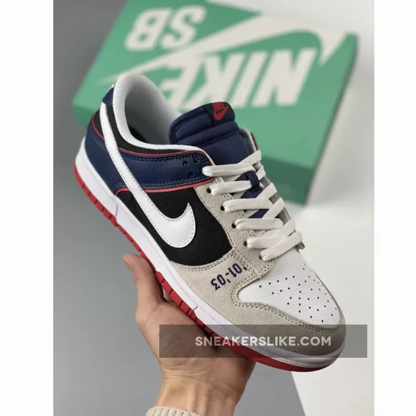 Nike Dunk Low '01-03' White/Grey-Dark Blue blue grey nike dunks