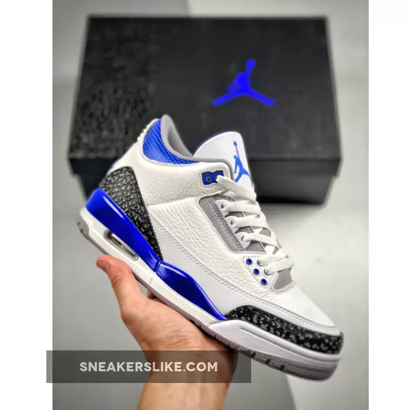 Air Jordan 3 Retro 'Racer Blue' CT8532-145 #blue white jordan 3