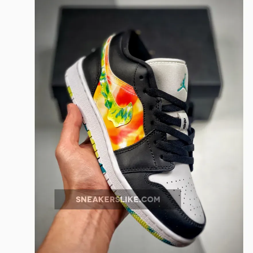 Air Jordan 1 Low 'Tie Dye' Black/White-Multi DJ6252-038 Vortex Jordan 1