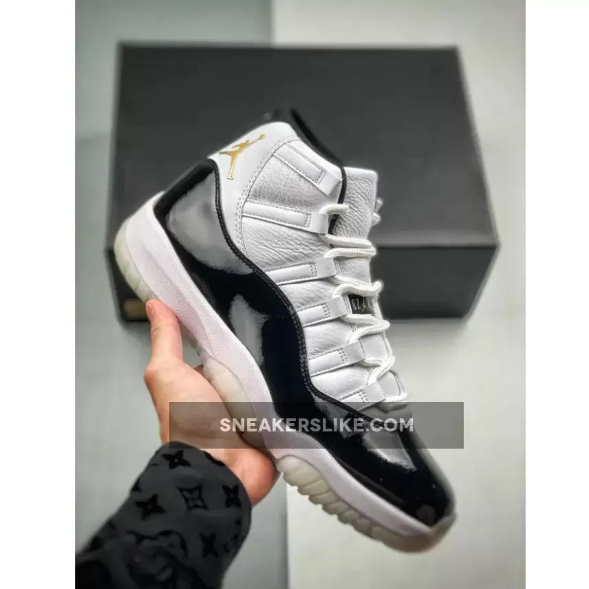 Gold And Black Jordan 11 / Air Jordan 11 DMP 2023 Black/White/Metallic Gold CT8012-170
