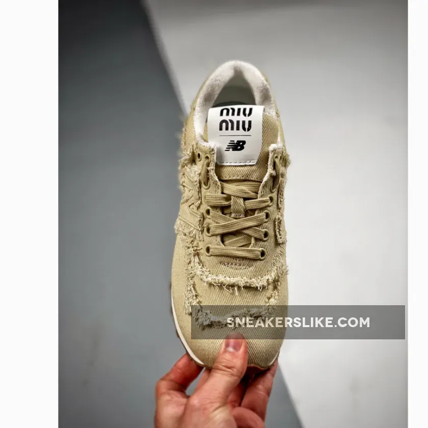 Miu Miu x New Balance 574 Denim Beige / new balance 574 with jeans