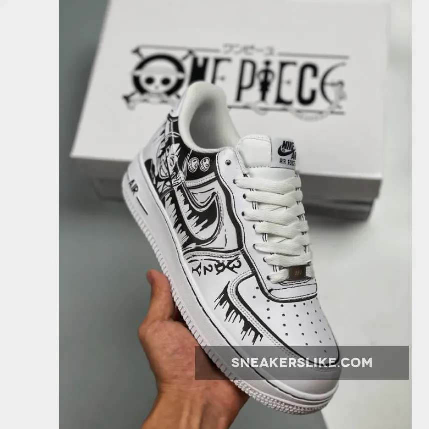Custom Nike Air Force 1 'One Piece' White/Black one piece air force 1