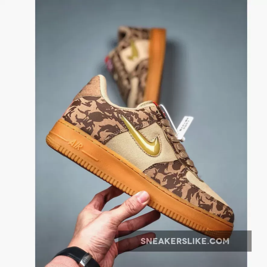 Nike Air Force 1 Low 'UK' Hemp/Military Brown-Orange AV2585-200 Restock