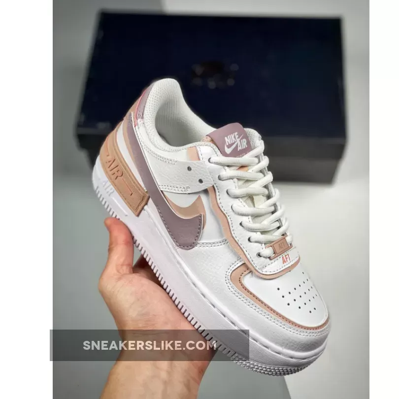 Nike Air Force 1 Shadow White/Amethyst Ash-Pink Oxford CI0919-113 #white/pink oxford/rose whisper/amethyst ash