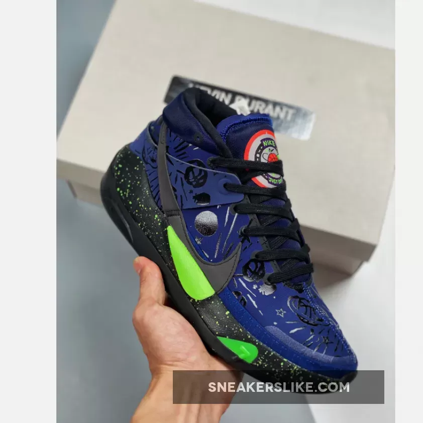 Nike KD 13 'The Planet of Hoops' Midnight Navy/Black-Electric Green - kevin durant black planet