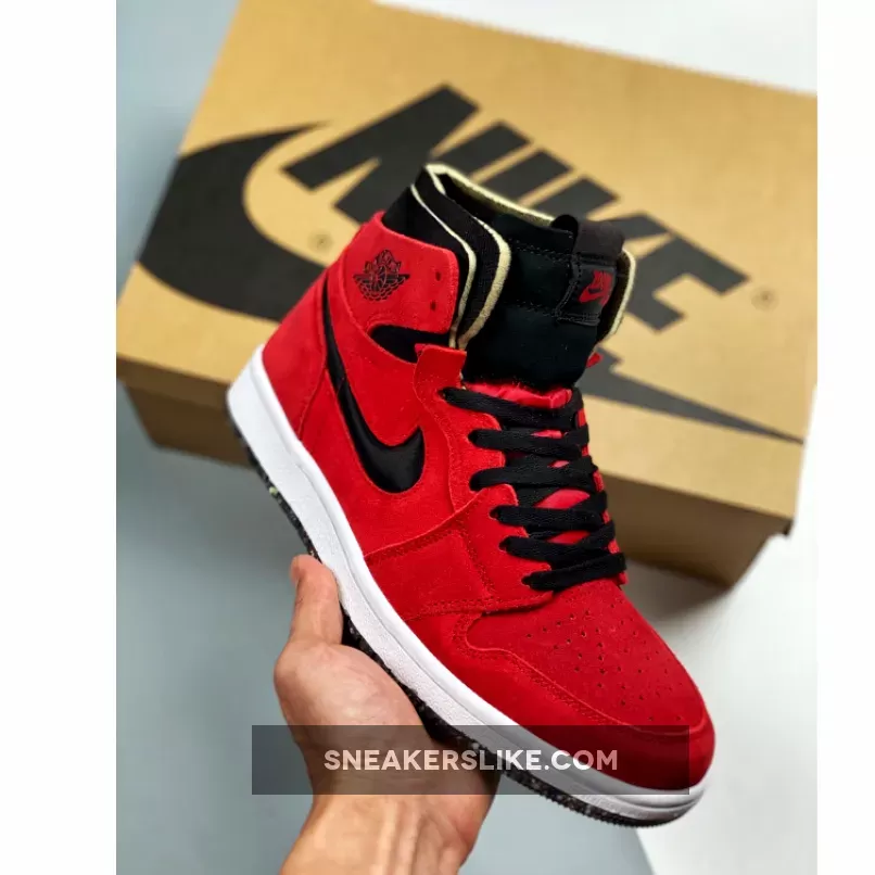 Jordan 1 High Zoom Crater Red Suede CT0978-600 #air jordan 1 high zoom comfort gym red