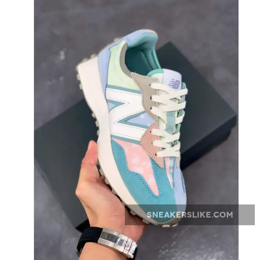 New Balance 327 'Paisley Pack' Blue/Pink-Green #new balance green and pink