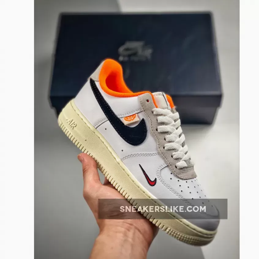 Nike Air Force 1 Low Hoops White Orange DX3357-100 Af1 Hoops