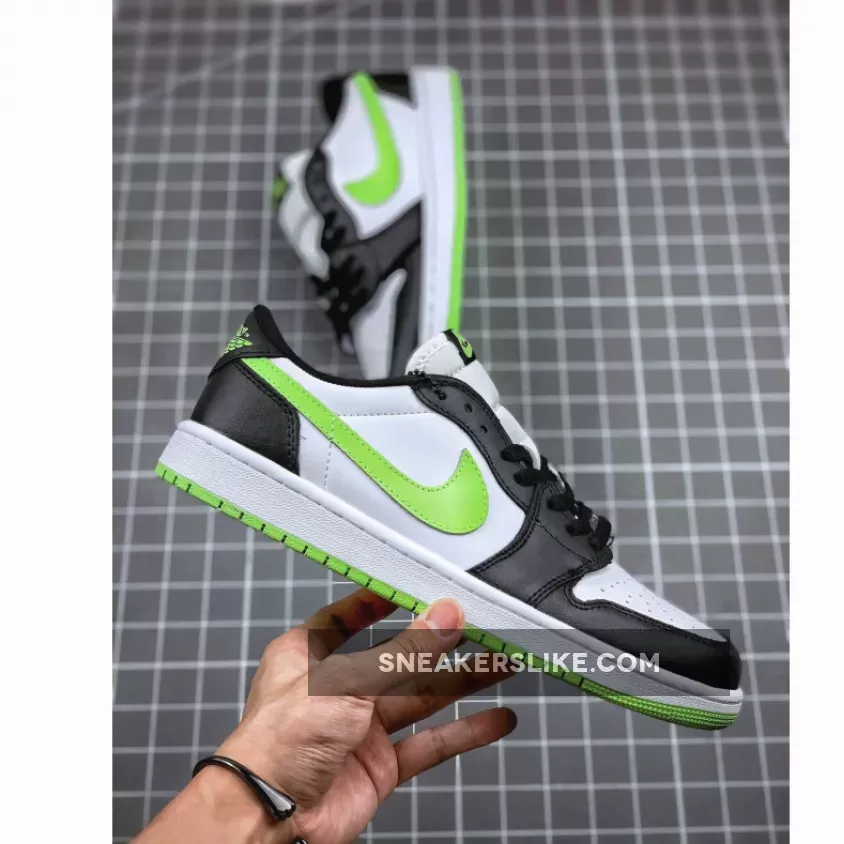 Air Jordan 1 Low OG White/Ghost Green-Black Aj1 Low Ghost Green