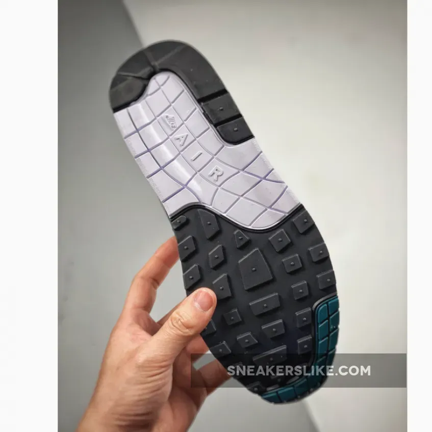 Nike Air Max 1 White/Dark Teal Green-Wolf Grey-Black / air max 1 dark teal green on feet