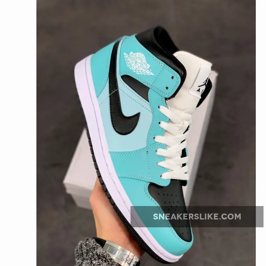 Jordan 1 Mid Aqua Blue Tint BQ6472-300 / jordan 1 aqua