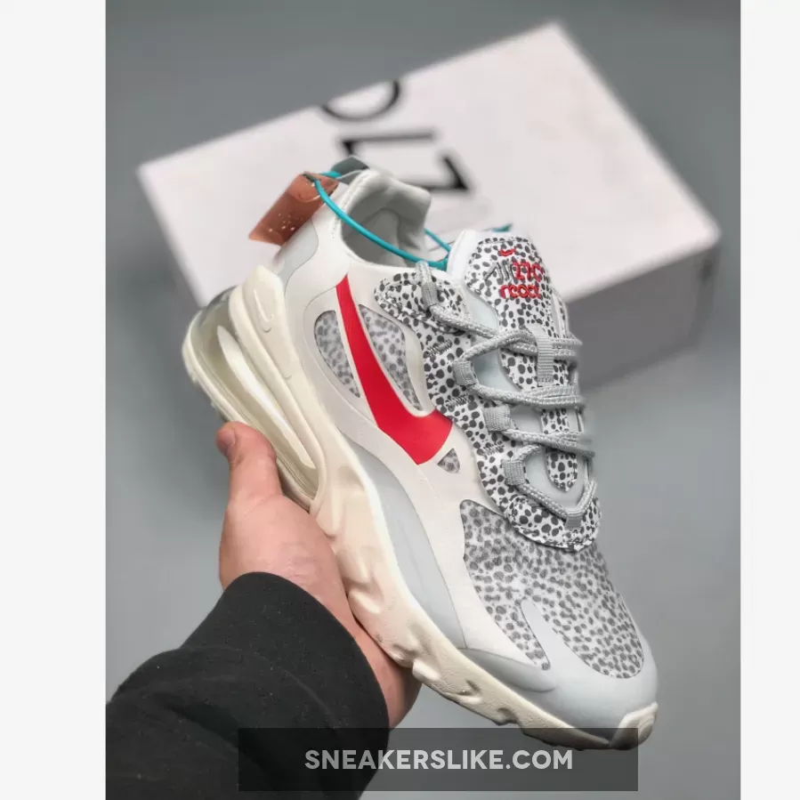 Nike WMNS Air Max 270 React 'Safari' White Red Grey CT2535-001 Online