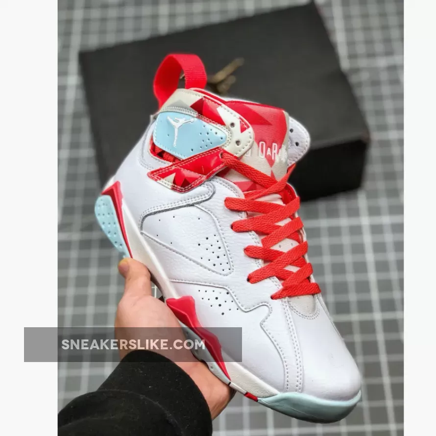 Air Jordan 7 GS White/Topaz Mist-Ember Glow-Gym Red 442960-104 Online