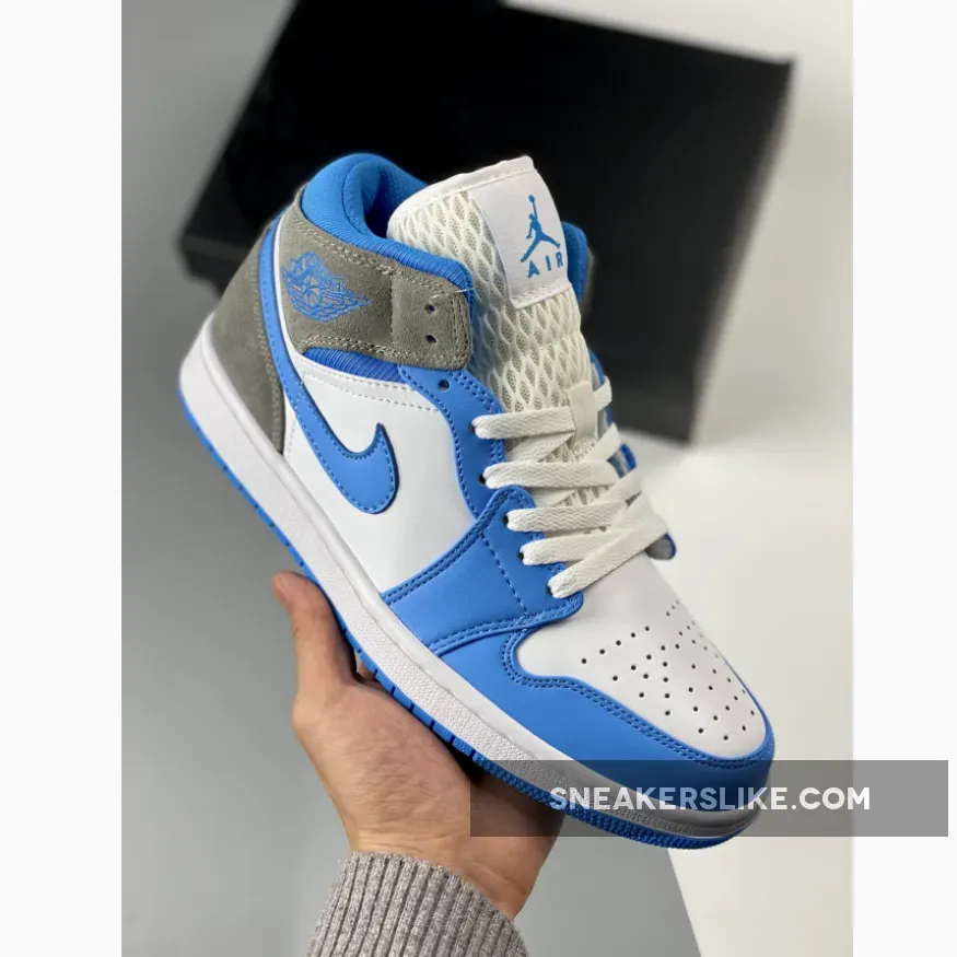 Air Jordan 1 Mid University Blue/Grey #universal blue jordans