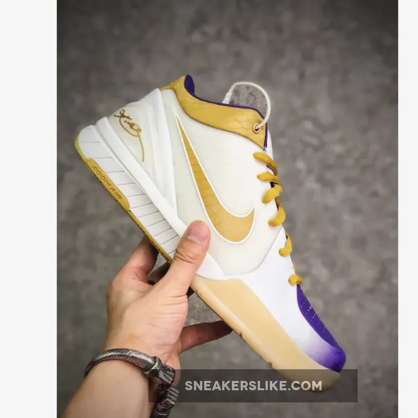 Nike Kobe 4 'MLK Day Player' White/Metallic Gold-Vrsty Purple / kobe 4 purple