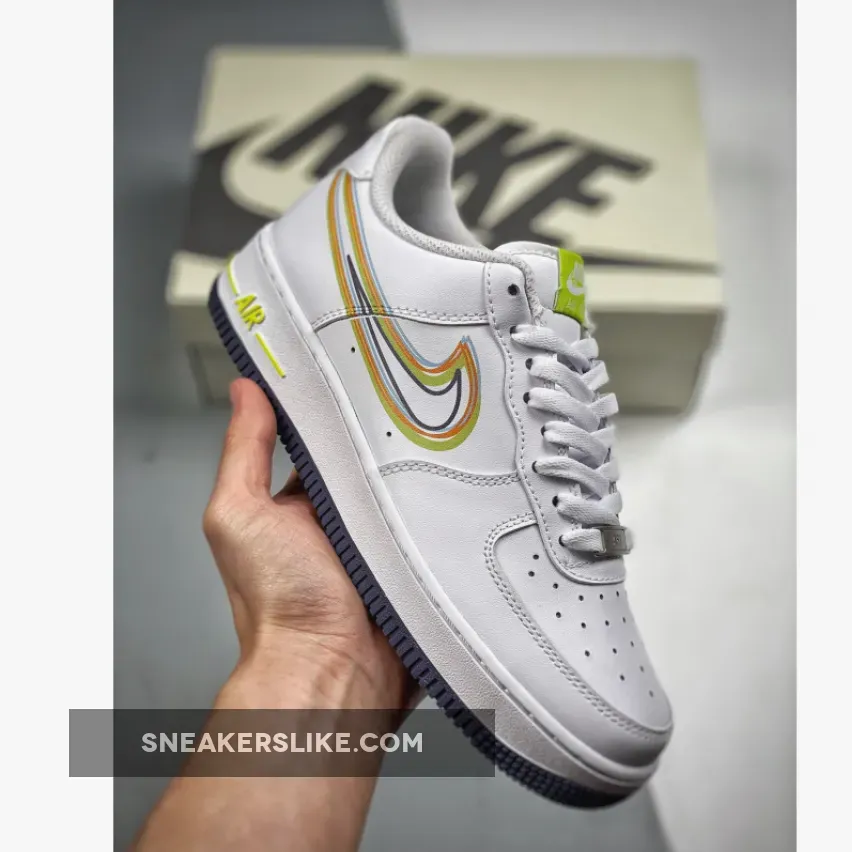 Custom Nike Air Force 1 'Multi Swoosh' White Air Force 1 Multi Swoosh