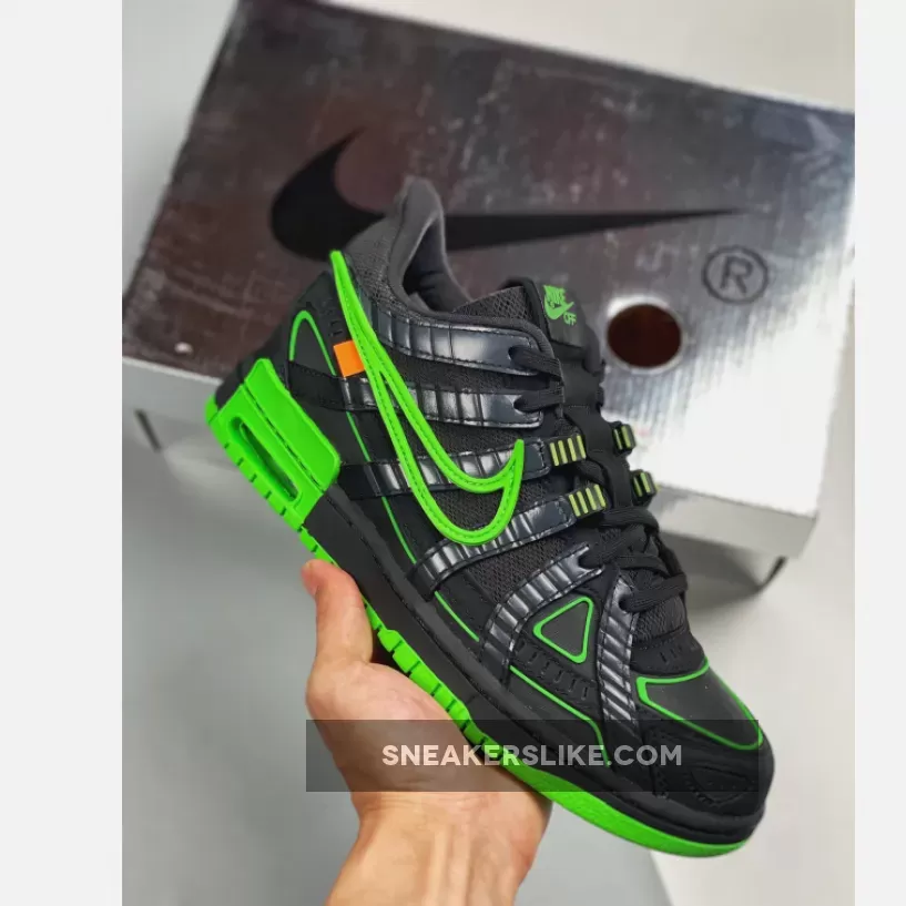 Nike Off-white X Air Rubber Dunk 'Green Strike' Black / rubber dunk offwhite