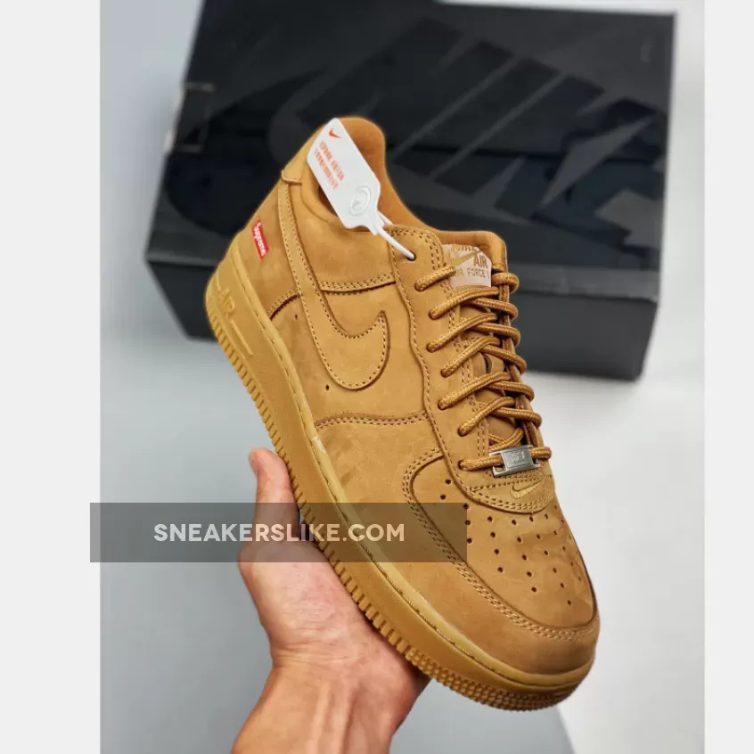 Supreme x Nike Air Force 1 Low 'Flax' / nike air force 1 low supreme flax