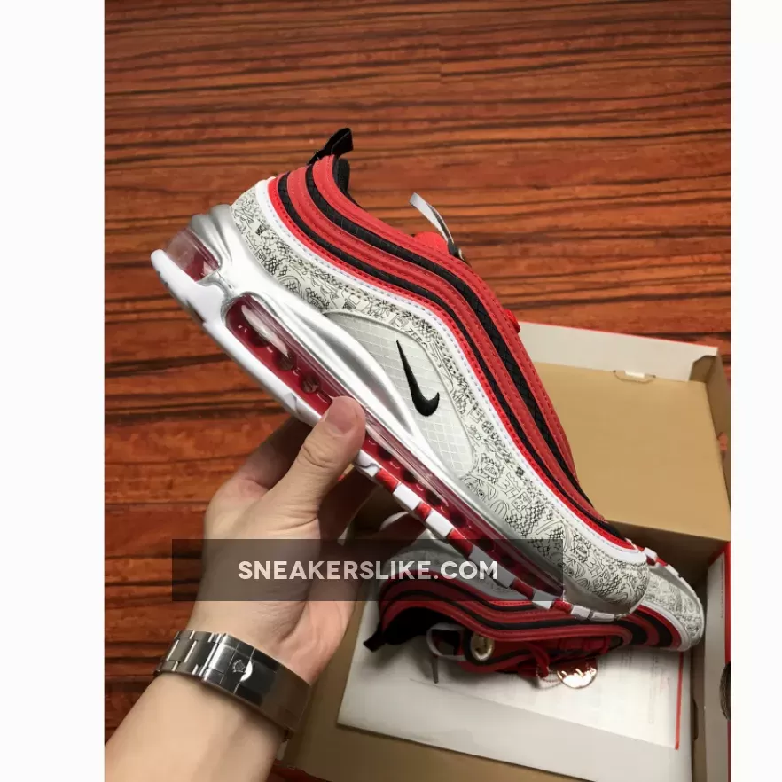 Jayson Tatum x Nike Air Max 97 White Black Red #jayson tatum air max