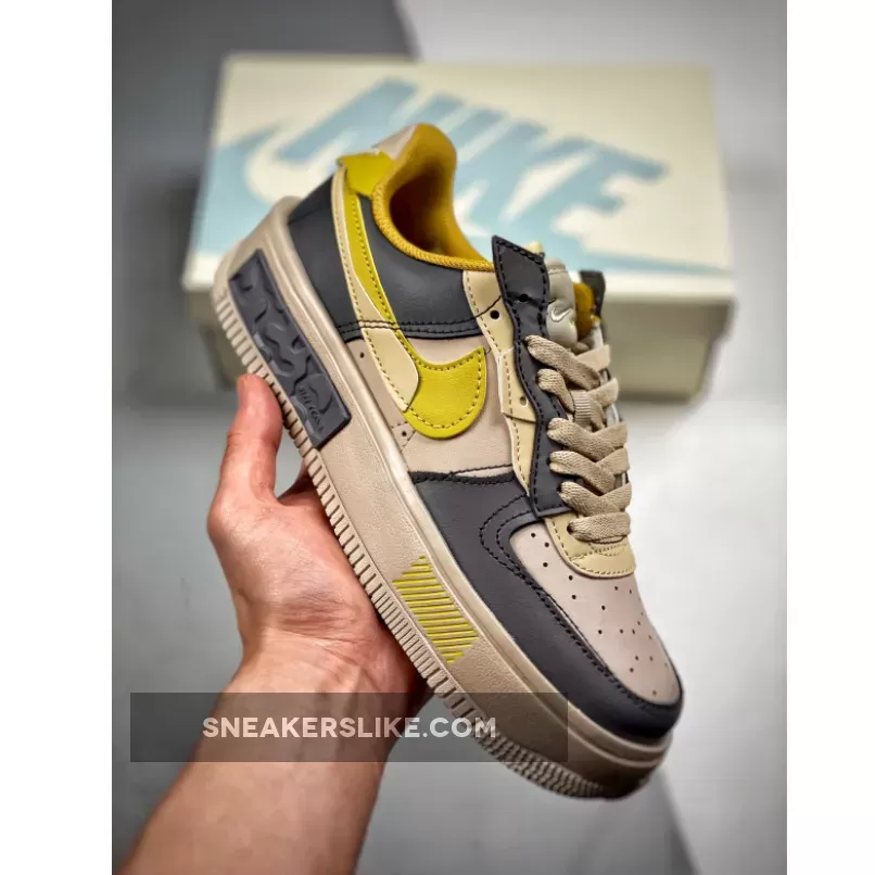 Nike Air Force 1 Fontanka Beach/Yellow-Dark Grey Brand New