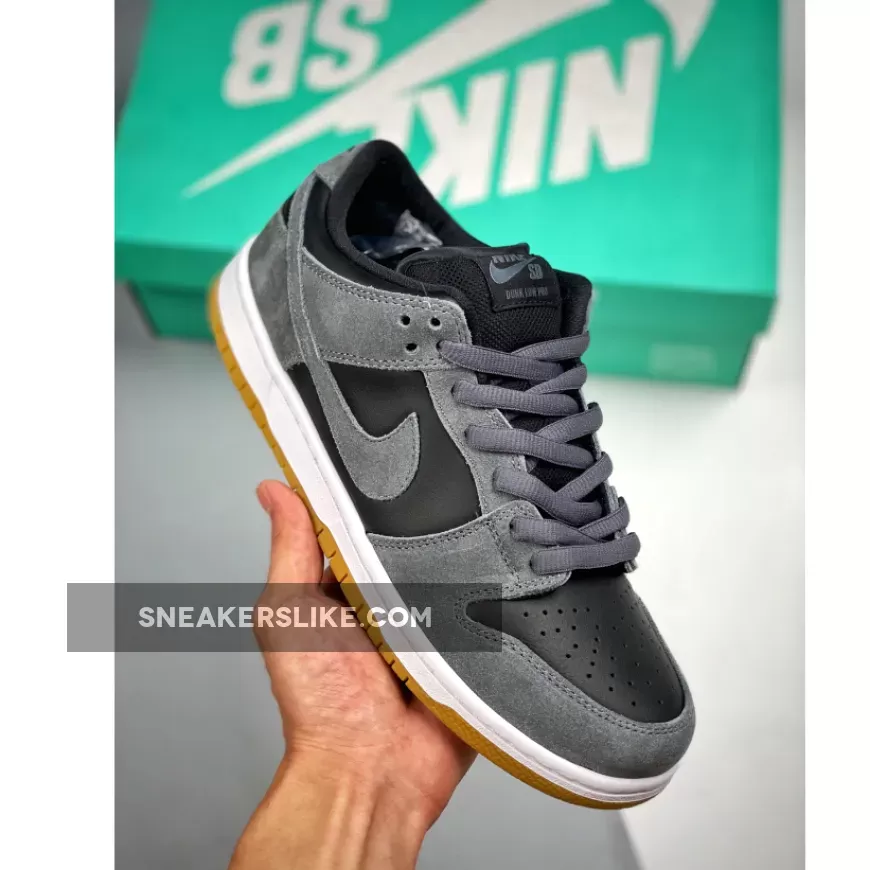 Nike SB Dunk Low Dark Grey/Black-White black and grey nike dunks