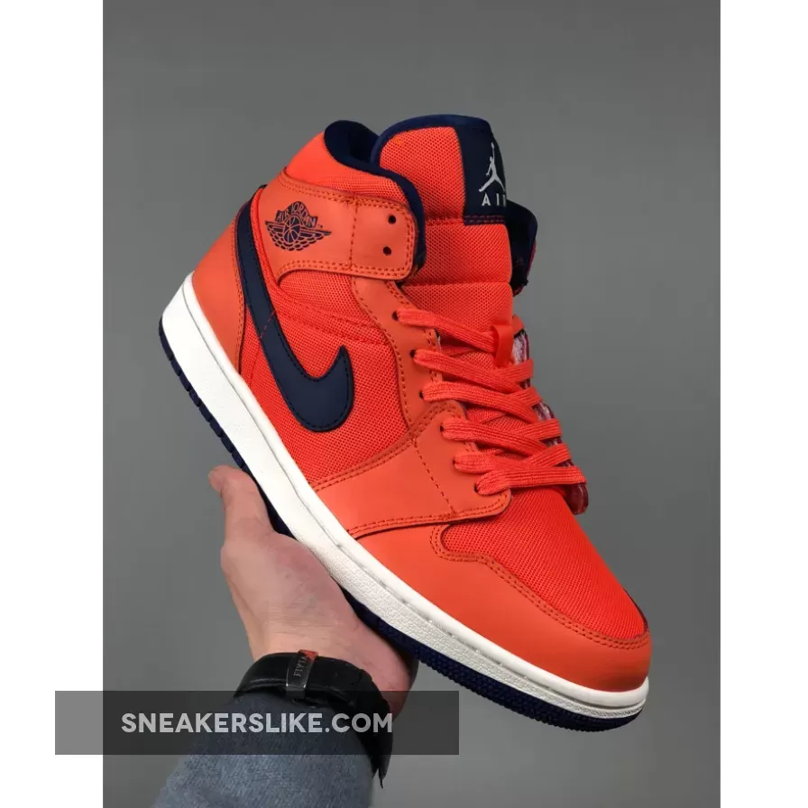 Air Jordan 1 Mid Turf Orange/Blue Void - orange blue jordan 1