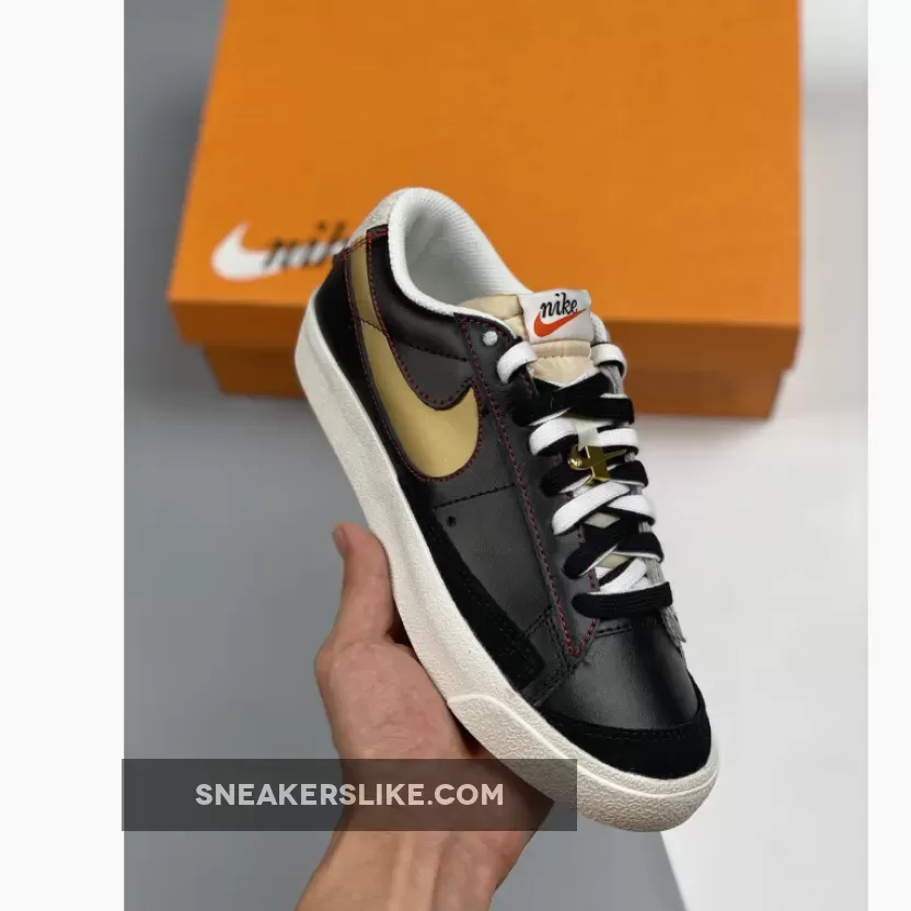 Nike Blazer Low Black Natural Removable Swoosh / nike removable swoosh
