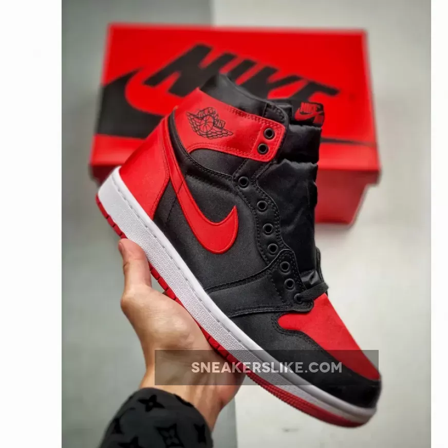 Air Jordan 1 High OG 'Satin Bred' Black/Red/White - Air Jordan Satin Bred FD4810-061