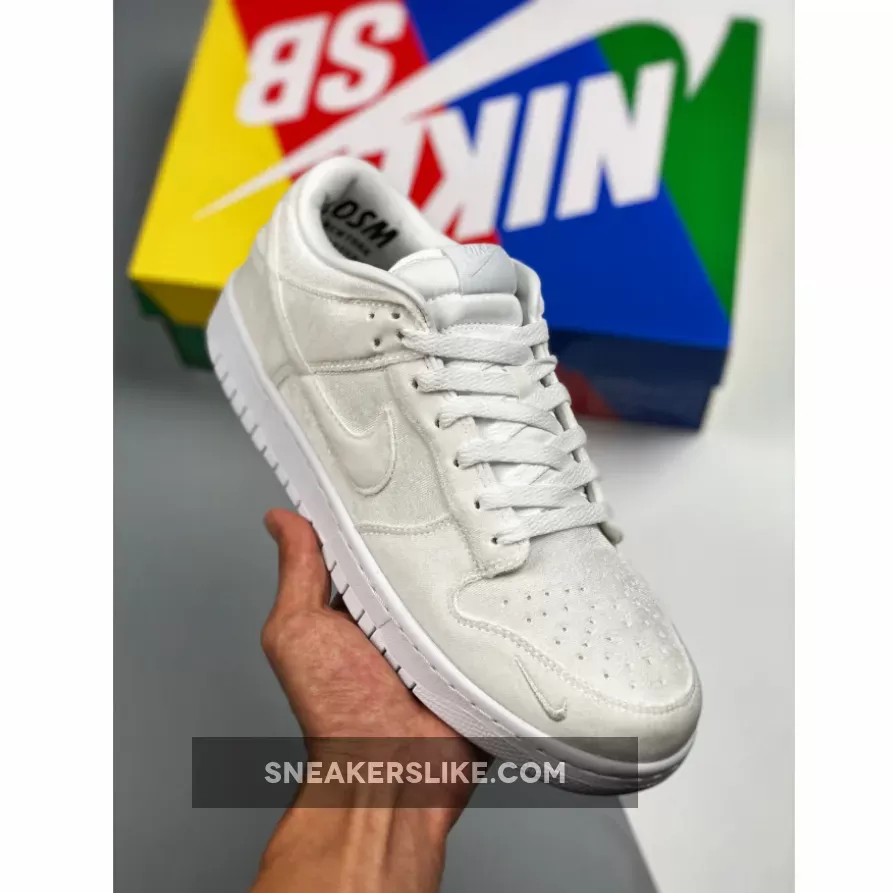 Dover Street Market x Nike Dunk Low All White DH2686-100 - nike dunk low dover street market
