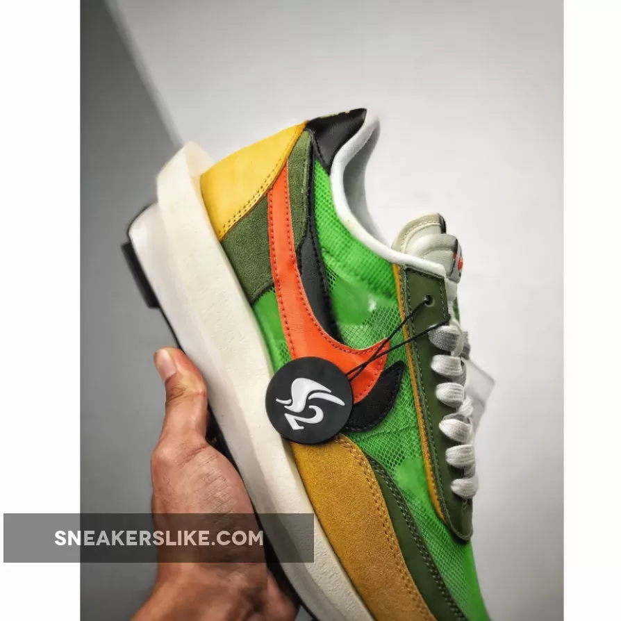 Sacai X Ldwaffle 'Green Gusto' Black-Varsity Maize-Safety Orange sacai waffle green