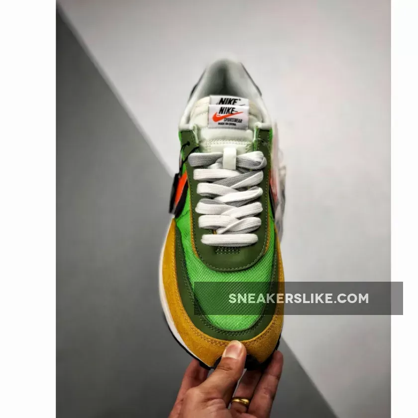 Sacai X Ldwaffle 'Green Gusto' Black-Varsity Maize-Safety Orange sacai waffle green