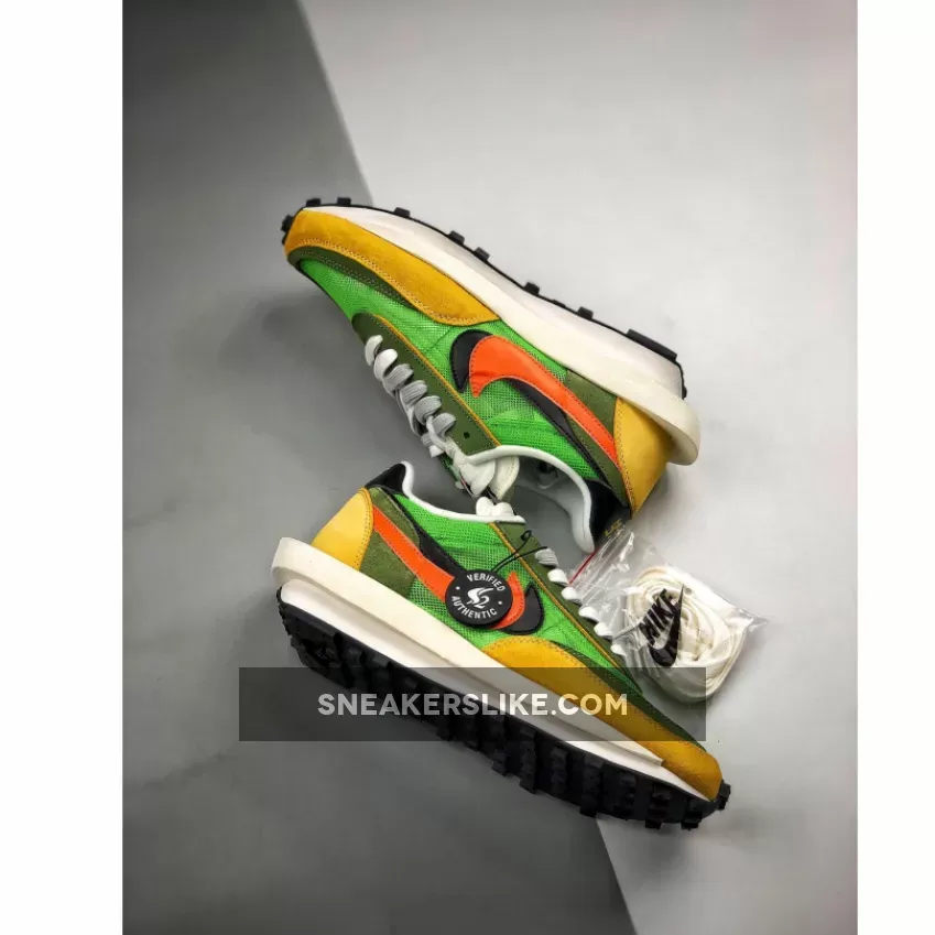 Sacai X Ldwaffle 'Green Gusto' Black-Varsity Maize-Safety Orange sacai waffle green