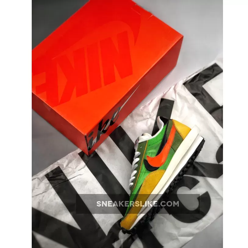 Sacai X Ldwaffle 'Green Gusto' Black-Varsity Maize-Safety Orange sacai waffle green