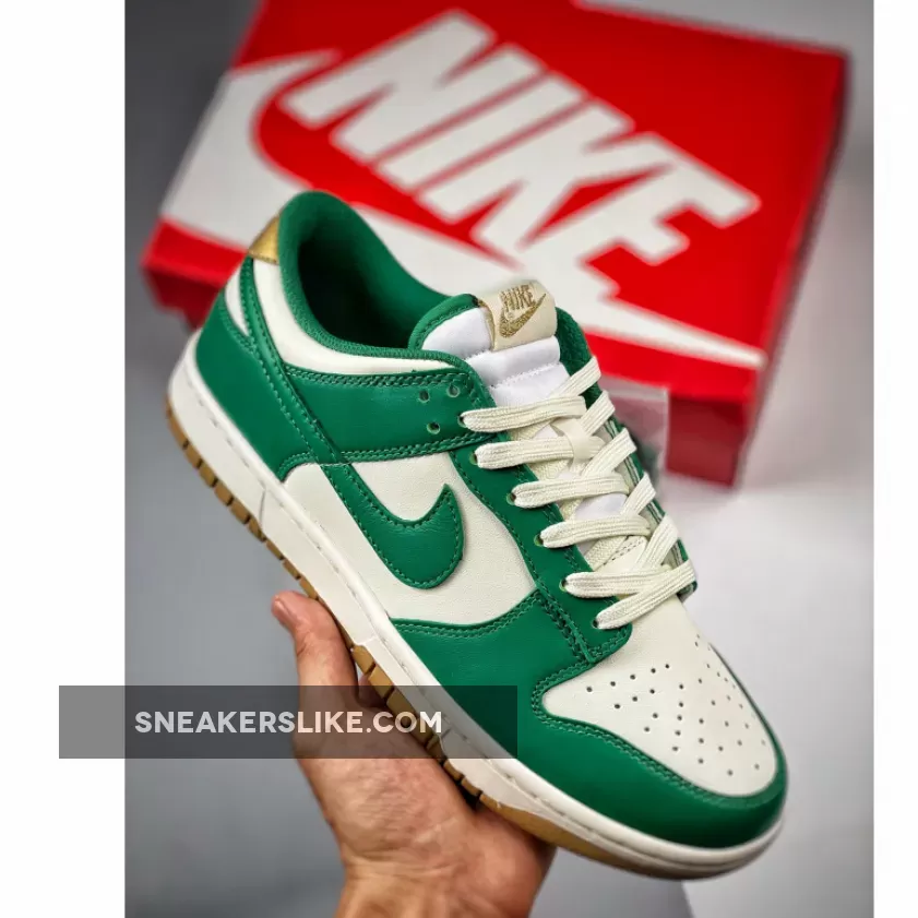 Nike Dunk Low Green White Gold FB7173-131 - nike dunk low retro gold