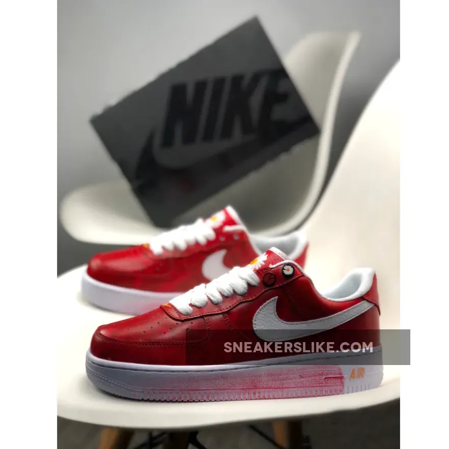 PEACEMINUSONE X Nike Air Force 1 'Para-Noise 2.0' Red Brand New