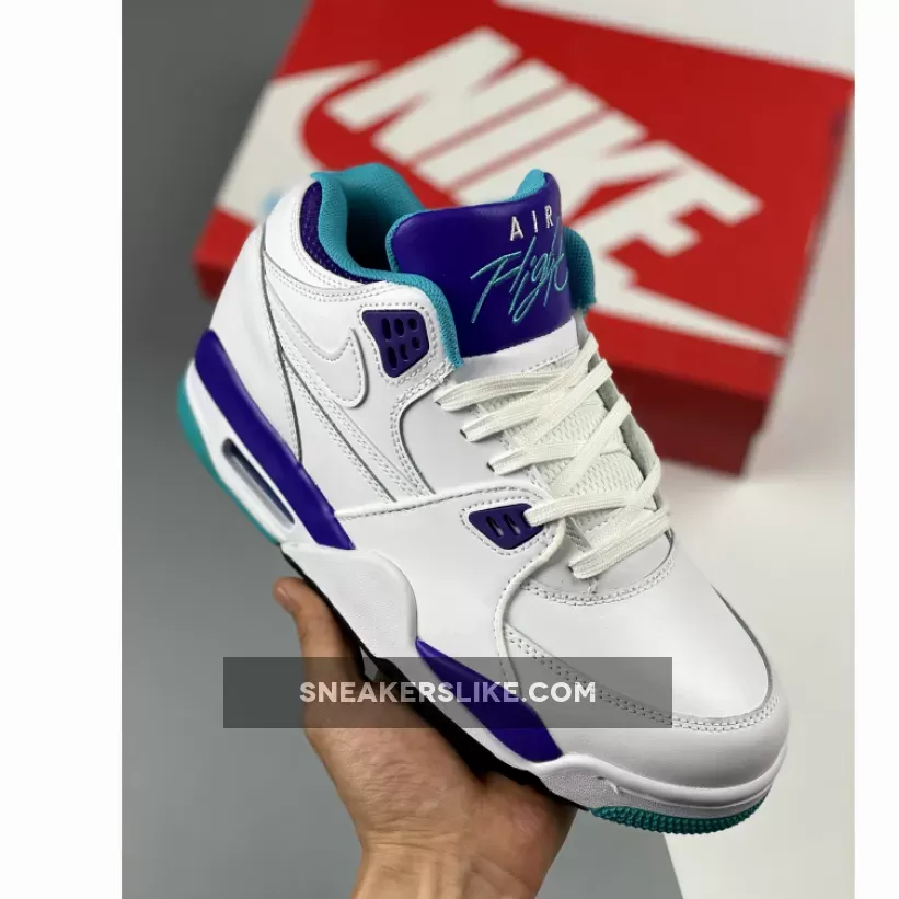 Nike Air Flight '89 White/Dark Concord-Hyper Jade 306252-113 New Releases