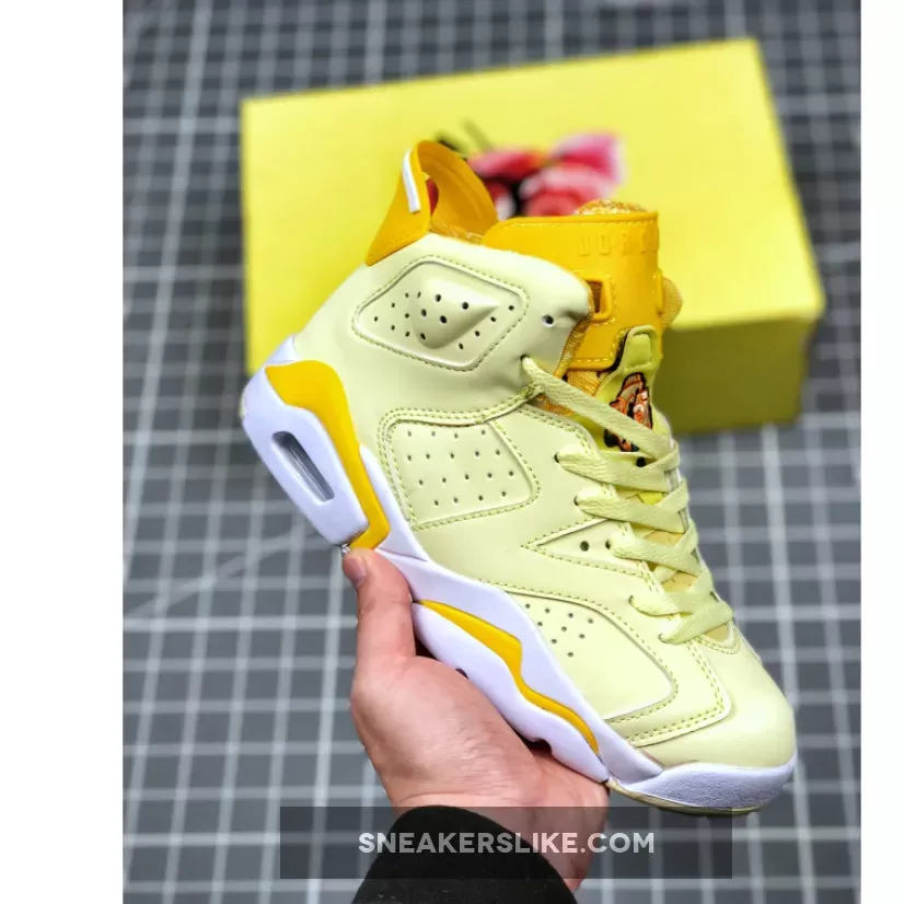 Air Jordan 6 GS 'Floral' Crimson Tint/Dynamic Yellow-Black-White / air jordan 6 floral